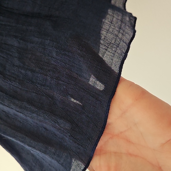 Navy Blue Tiered Mini Skirt Gauze Size Medium‎ - Picture 5 of 10